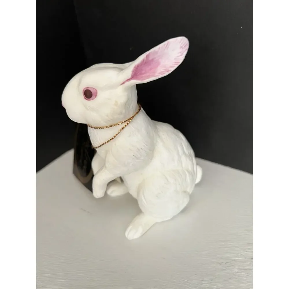 Bunny Rabbit Porcelain Figurine Andrea By Sadek Vintage Signed Japan Cottage